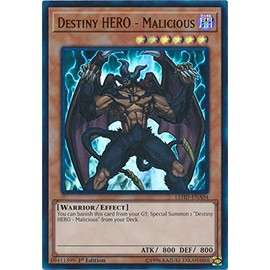 Yu-Gi-Oh! - Destiny Hero - Malicious - LEHD-ENA04 - Ultra Rare - 1st Edition - Legendary Hero Decks - Destiny Hero Deck