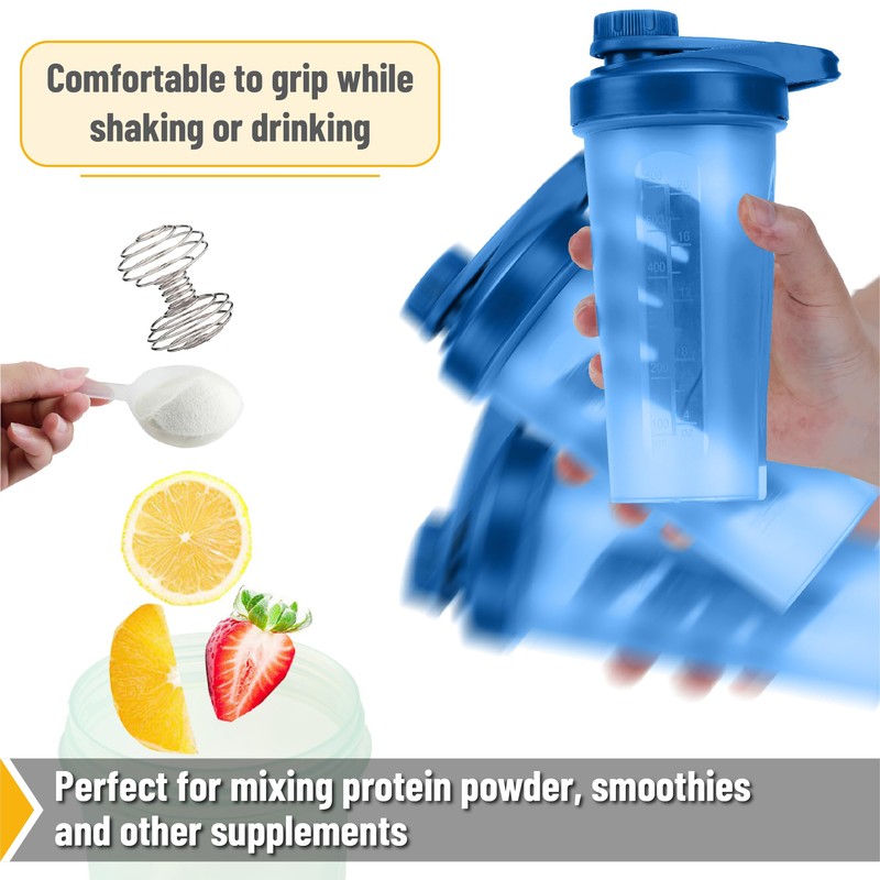 Mr. Pen- Shaker Bottles for Protein Mixes with Twist Cap,