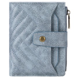 FALAN MULE Women's Small Purse with RFID Blocking, Women's Mini Purse with Zip Coin Compartment, lightblue