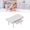 1: 12 Dollhouse Desk Wooden Modern Miniature Table Mini Writing