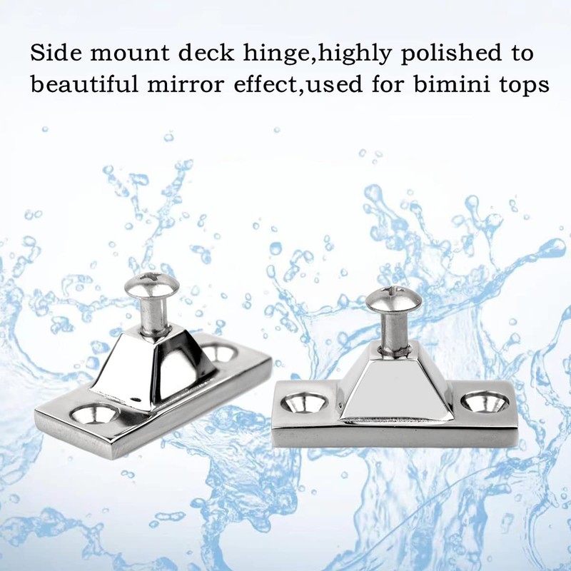 Marine Deck Hinge,Side Mount,316 Stainless Steel Boat Bimini Top Fitting