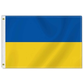 2×3 FT Ukraine Flag,Medium 60×90 CM Ukrainian Outdoor Banner,100D Decor,Doube Side Printing For Patio Garden With Brass Gromment