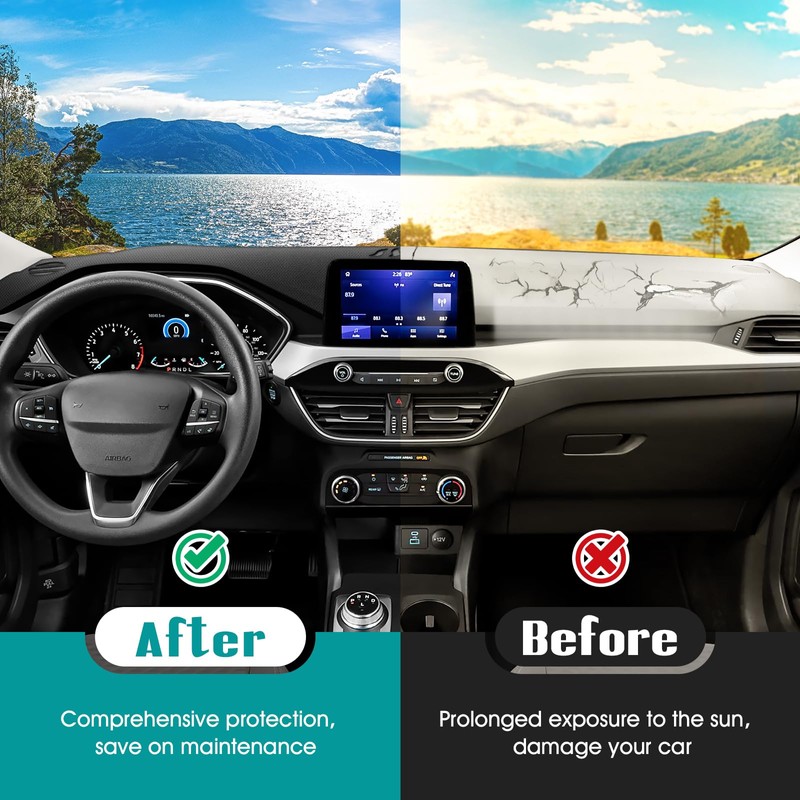 FIILINES Dash Cover for 2020-2025 Ford Escape (Without HUD), Dashboard