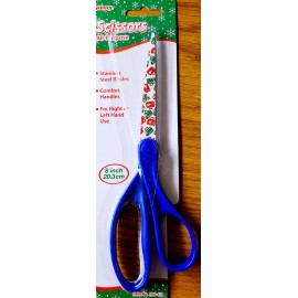 Allary Corp New 8" Scissors Stainless Steel Lightweight Sharp Blue With Hot Cocoa Cups Mugs