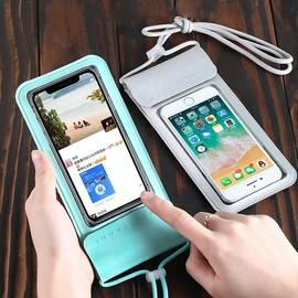 IPX8 Waterproof Smartphone Pouch Pack for Water Activities 4-Color Silver 3ea