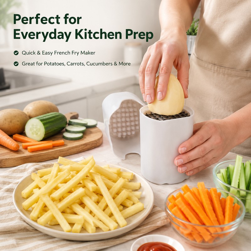 French Fry Cutter for Potatoes & Vegetables – Stainless Steel