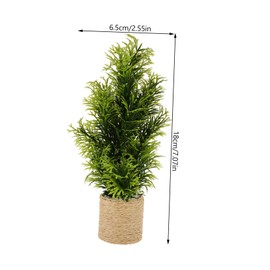 ORFOFE Tiny House Decor Green Plant Model Miniature Potted Plant for Dollhouse Accessories