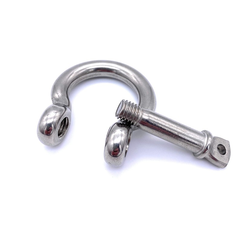 Pack of 5 Curved Shackles Stainless Steel V4A Diameter 6