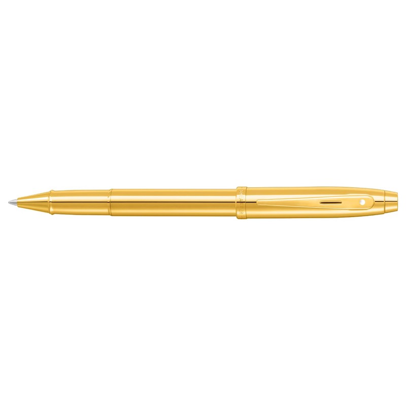 Sheaffer 100 9372 PVD Gold Shiny Rollerball Pen with Gold