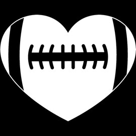 Decal Stickers of Love Football (White) (Set of 2) Premium Waterproof Vinyl Decal Stickers for Laptop Phone Accessory Helmet Car Window Mug Tuber Cup Door Wall Decoration - BICVER10g4982WHW19Y24