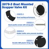 Sthovd 3876-3 Boat Self-Bailing Cockpit Mounted Scupper Valve Kit,2-7/8 inch