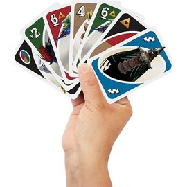UNO The Legend of Zelda Juego de Cartas con Carta Trifuerza y Acciones Clásicas, 112 Cartas, para 2 a 10 Jugadores, para 7 Años en Adelante