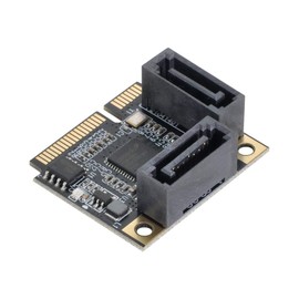 chenyang CY PCI Express Mini PCI-E to 2 SATA 3.0 Ports Adapter Converter Hard Drive Expansion Card for Motherboard