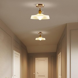 Sedelan Antique Pendant Light, Vintage Pendant Lighting, Glass Kitchen Pendant Lighting Over Island Hallway Bedroom Adjustable Hanging Light Fixture 59.05”, Copper E26, Switch Knob(Bulb Not Included)