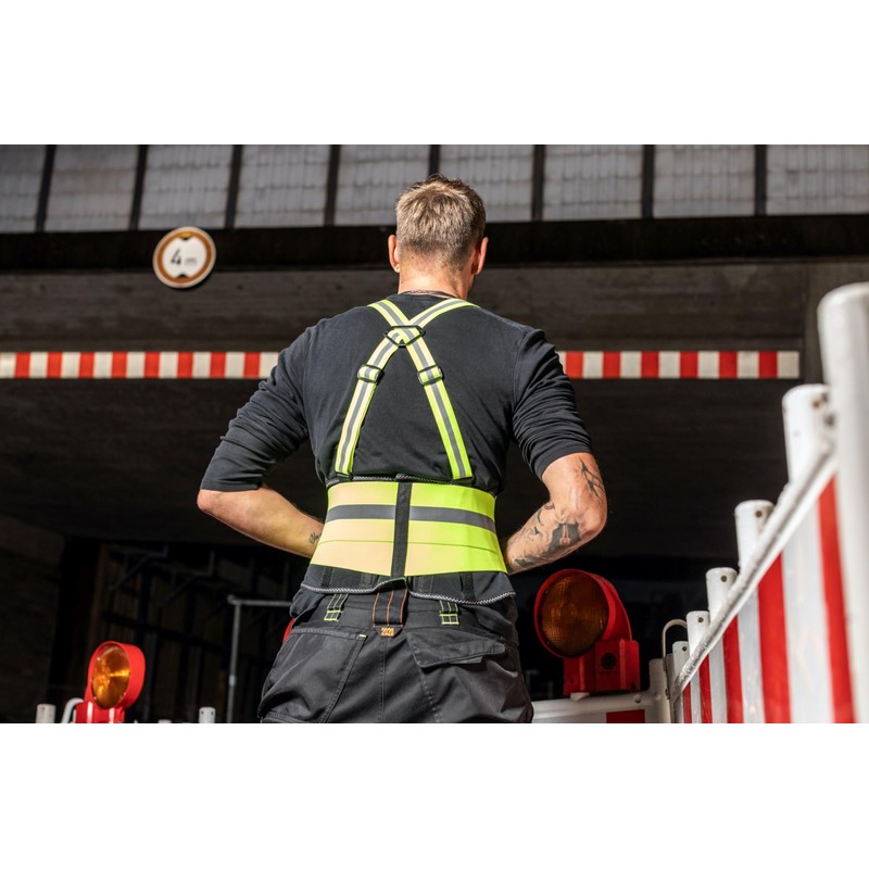 KNEETEK Hivis L Back Support Belt, Reflective Support Belt for