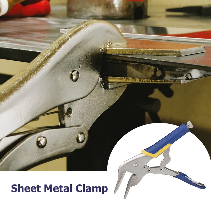10 inch Locking Pliers/Sheet Metal Clamp,Heavy Duty Sheet Metal Grip