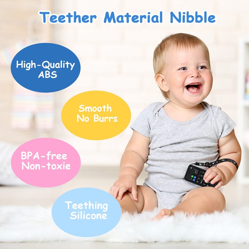 Aolso Silicone Baby Teething Toys, Cell Phone Teether Toys with