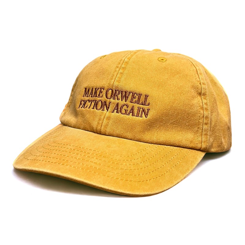 Vivian Flytrap Unisex Make Orwell Fiction Again Washed Embroidered Dad