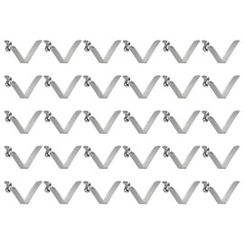 QUARKZMAN 30 Stück EIN-Knopf-Kajak-Paddel-Schnappfederclip 9x12x55mm 65Mn-Federstahl V-förmiger hohler Teleskopverriegelungsrohrclip für Zelt, Regenschirm, Camping