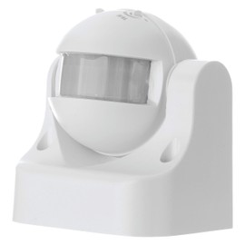 EMOS Infrared Motion Sensor IP44 for Outdoor Use, 12 m Range, 180 Degree Detention Range, White