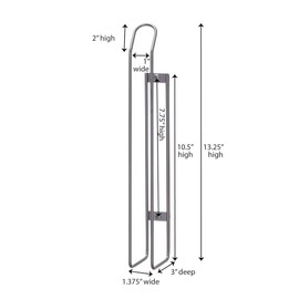 Household Essentials 1225-1 Mounted Paper Towel Holder | Mounts to Solid Cabinet Doors or Walls, Nickel