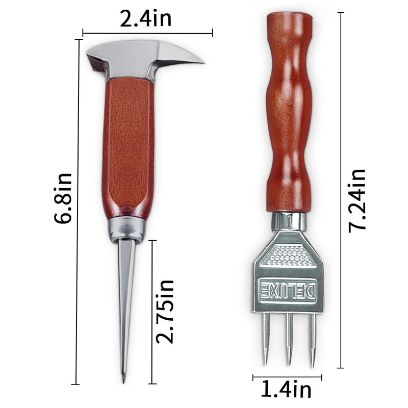 Ice Pick set of 2-7.24 Inch and 6.8Inch Stainless Steel