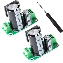 Youmile 2 pcs Single Power Module Rectifier Filter Board 3300uF 50V 8A Low Ripple Unregulated Power Amplifier Board AC to DC with Screwdriver for Amplifier Rectifier Audio Equipment