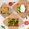 EcoDispose Kraft Paper Fold To Go Containers, Microwaveable Leak and