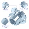 M4 T-Nuts zinc Plated Steel, 4-Pronged Tee Nut for Wood,