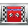 LUCKSTY Car Racing Themed Birthday Backdrops for Photography 9x6FT Racing