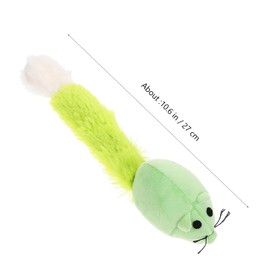 LUOZZY Mice Shaped Cat Toy Plush Cat Catnip Toy Soft Mouse Kitten Toy Interactive Kitten Catnip Plaything, Green