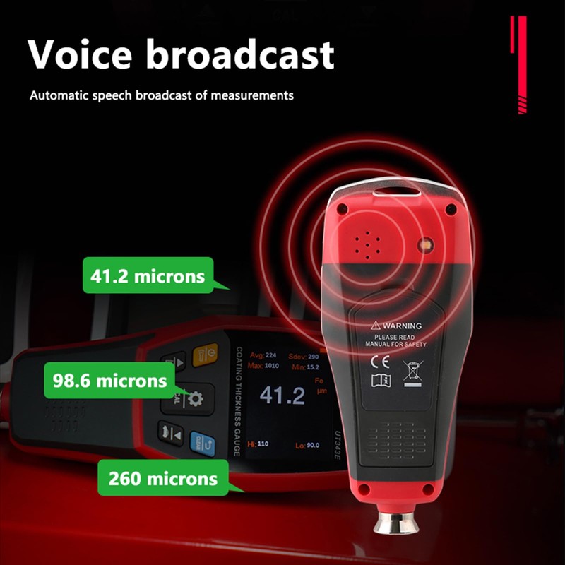 UNI-T UT343E Intelligent Digital Display Coating Thickness Gauge Paint Thickness