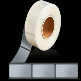 500 Transparent Label Protector Films, Waterproof, Transparent, Address Labels to Protect Barcodes, Books, Numbers, Clothes, Food Labels in Laboratory, Office, Supermarket (8.9 x 3.2 cm)