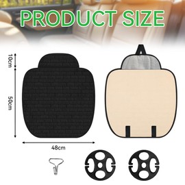 Huucozn Universal Seat Covers Front Seats, 60 x 48 cm Car Seat Cushion Front Seat Cushion Car Non-Slip Car Seat Cover Front Seat Covers Breathable Car Seat Cover for Car Seat