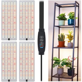 SDOVUERC Full Spectrum Grow Lights, 40W Modular Plant Grow Lights for Indoor Plants, Daisy Chain & Parallel Connection, Sunlike Spectrum,768 LEDs for Seed Starting,Veg and Bloom Flowering.(Pack4)