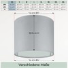 Wogati® Premium Lampshade E14/E27 Cotton Grey Diameter 14 cm Height