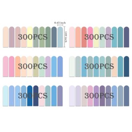 Temiary 1200Pcs Clear Sticky Tabs, Writable Transparent Book Tab for Annotating Books, Reusable Page Markers Index Tab for Marking, Aesthetic Sticky Notes for Office School Supplies