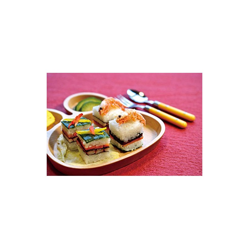 Yamako 803682 Hinoki Cypress Pressed Sushi Mold, Cross Cutting, Approx.