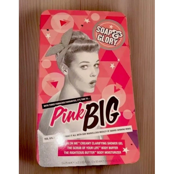Soap & Glory “Pink Big” 3-Piece Gift Set-Shower Gel, Buffer,