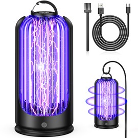 Kiies Bug Zapper for Indoor Outdoor, Mosquito Trap, Cordless Rechargeable Mosquito Killer with 4000mAh Battery, Electric Pest Control Insect Fly Zapper, Ideal for Home, Patio, Camping, and Backyard