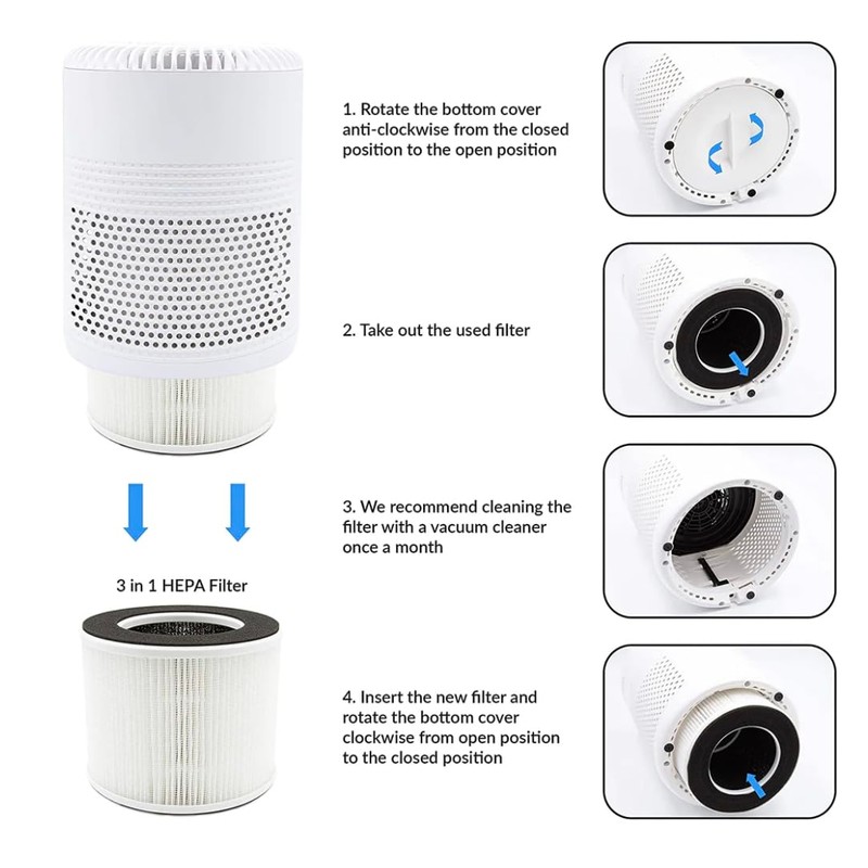 Nispira 42269 True HEPA Activated Carbon Filter Replacement Compatible with