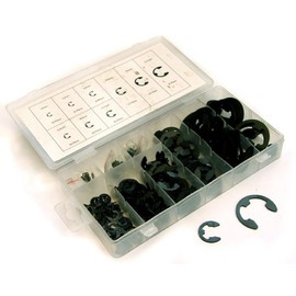 Toolzone 300Pc Snap Ring E-Clips in Plastic Storage Case