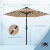 ABCCANOPY Durable Solar Led Patio Umbrellas with 24LED Lights 7.5FT