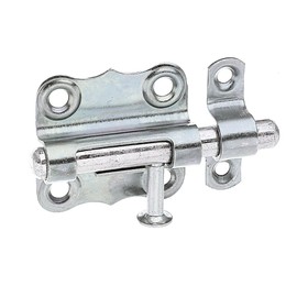 Alberts 123369 Grendelbolt, with button handle and without spring, galvanised, thick layer passivated, plate 39 x 38 mm, bolt diameter 8 mm