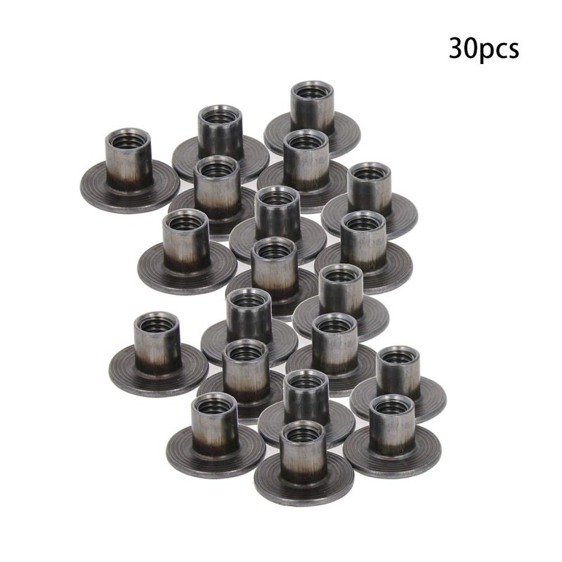 MroMax M6 10mm 30pcs Flat Head Cap nut Brad Hole