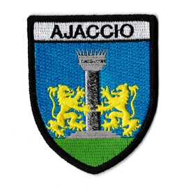 Iron-On Patch Ajaccio Coat of Arms City Corsica France