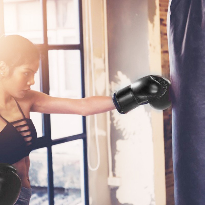 Professional PU Leather Boxing Gloves Breathable Sanda Sparring Sandbag Mitts