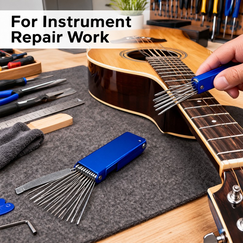 13 Sizes Metal Guitar Saddle File Set – Precision String