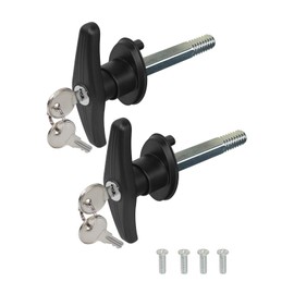 Quality Life Truck Cap T-Handle Lock for Camper Shell Replacement Locking Latch Parts, Truck Bed Topper Door Locking Accessories Kit with Keys - L&R
