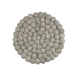 Humble Hilo Handmade Felt Kitchen and Dining Tableware Coasters Trivets (Light Grey, 7.9" Trivet)